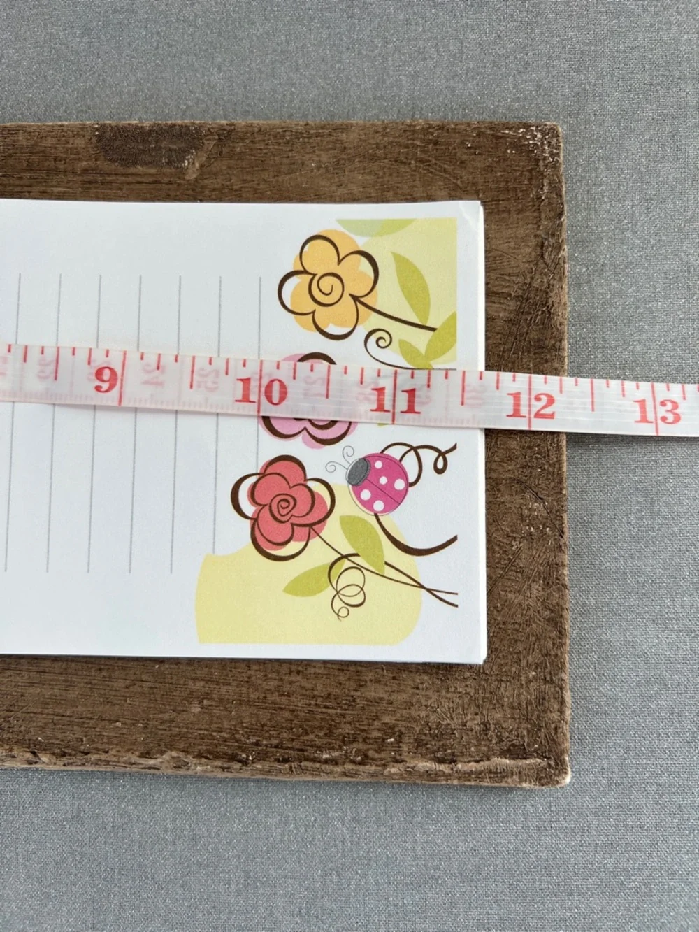Handmade & Upcycled Pink Polka Dot Ribbon Note Holder Clip 12.25” x 5”